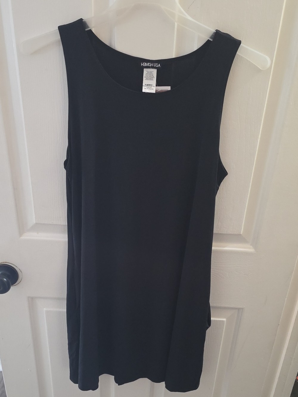 Hemish USA Black Scoop Neck Sleeveless Tank